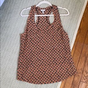 Joie - Silk Racerback Top - Elephant Print - Small